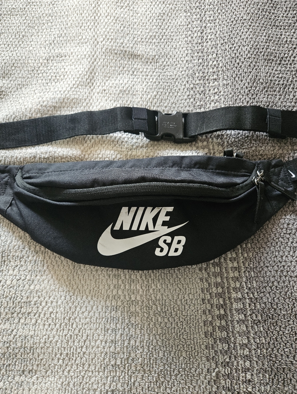 Nike SB Black Waist Pack with White Logo